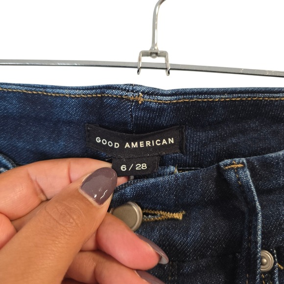 Good American Good Classic Boot Women 6 28 Indigo Excellent High Rise Jeans - Picture 4 of 6